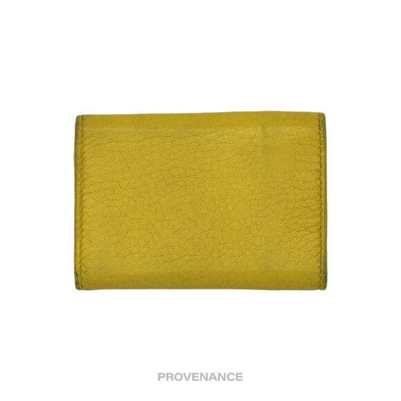 🔴 Balenciaga Papier Mini Wallet - Yellow Leather - Picture 2 of 10